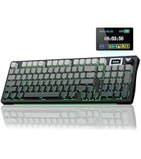 AULA F75 75% Wireless Mechanical Keyboard, Hot Swappable Creamy Keyboard, Pre-lubed Reaper Switches, 2.4GHz/Type-C/BT5.0, RGB Backlit Gaming Keyboards(White & Blue)