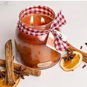 A Cheerful Giver — Orange Cinnamon Clove - 34oz Papa Scented Candle Jar with Lid - Keepers of the Light - 155 Hours of Burn Time, Gift for Women, Orange B005S4LKNO