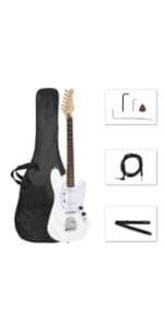 Ktaxon 4 String Electric Bass Guitar, 36-inch Bass Guitar Kit with Split single-coil Pickup, Rosewood Fretboard, Mahogany Body for Kids, Boy and Girl(Red)