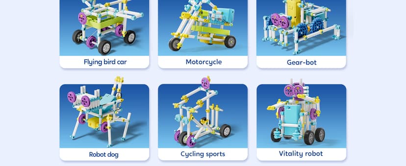 Klever Kits 36-in-1 Motor Robotic Kits, Make Your Own Kids Craft Kits Educational STEM Toys for Ages 8-13 Boys and Girls, Science Gifts for 8 Years Old