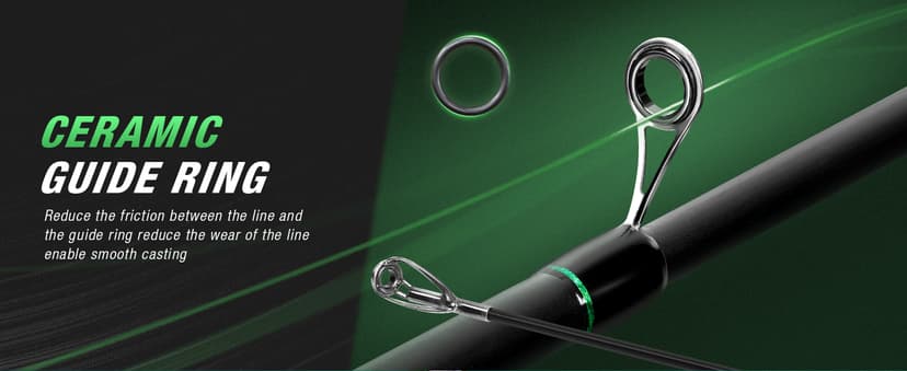 Ghosthorn Fishing Rod and Reel Combo Graphite Telescoping Fishing Pole Portable Travel Kit with Carrier Bag for Freshwater Saltwater