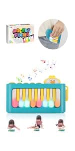 FOKI Floor Piano Mat for Toddlers, Baby Kid Sensory Educational Dancing Keyboard Carpet Animal Sounds Blanket Touch Playmat Musical Mats Birthday Toddler Toys for 1 2 3 4 5 Year Old Boy Girl Gifts