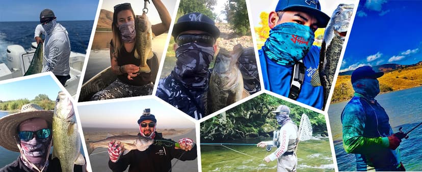BASSDASH 4 Pack UPF 50+ UV Protection Neck Gaiter Sun Protector for Fishing Hunting Kayaking Hiking Cycling Outdoor
