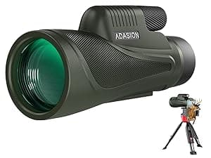 12x42 HD Binoculars for Adults High Powered with Phone Adapter and Tripod, Super Bright BAK4 Prism Waterproof Binoculars for Bird Watching Hunting Hiking Safari Travel Sports