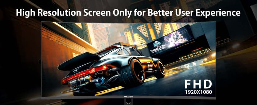 SANSUI 32 Inch Curved 240Hz Gaming Monitor High Refresh Rate, FHD 1080P Gaming PC Monitor HDMI DP1.4, Curved 1500R, 1Ms MPRT, HDR,Metal Stand,VESA Compatible(DP Cable Incl.)