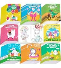 90shine 54PCS Easter Coloring Books for Kids-Egg Basket Stuffer Gifts Party Favors Class Activity Supplies Decorations B08Q36YXL9