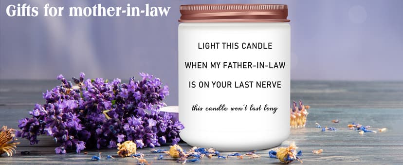 Homsolver Mother in Law Gifts, Mothers Day Birthday Gifts for Mother-in-Law, Anniversary Retirement Gift for Mom from Daughter Son in Law, Funny Lavender Candle Gift for Mom in Law B0DHLFTZ65
