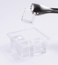 Clear Ice Maker - Makes 4 Large, 2" Crystal Clear Ice Cubes in 8 to 12 Hours - Great for Cocktails, Whiskey & Bourbon - Compact Countertop Ice Maker - Stainless Steel Shell - Reusable Ice Tray