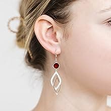 Bottled Up Designs Handmade Drop Earrings, Eco Friendly, Recycled Vintage Bottles, Made in USA, Birthday Gifts, Mothers Day, Women, Anniversary