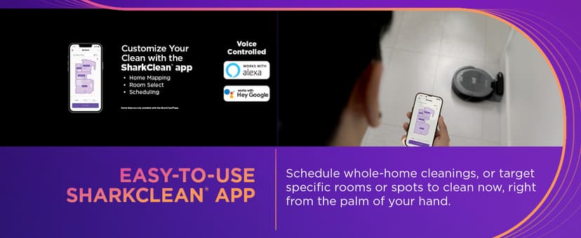 Shark Navigator Robot Vacuum with SmartPath Navigation and Self-Cleaning Brushroll, Powerful Suction, Pet Hair Pickup, Anti-Hair Wrap, for Carpets & Hard Floors, Steel Grey, RV2110