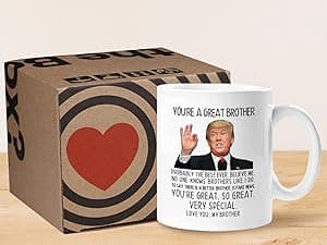 Aurahouse You're A Great Brother Mug, Birthday Gag Gifts for Brother, Christmas, Father's Day Gifts for Brothers Adult, Funny Big Bro Present Ceramic Coffee Cup (White, 11oz)