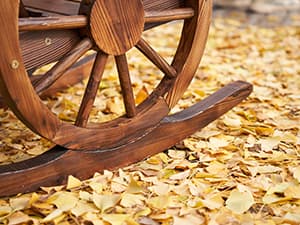 Spurgehom Outdoor Wooden Rocking Chair, Yard Glider Rocking Chairs Patio Decor Wood Rocker with Slatted Design, Adirondack Rocking Chair for Porch Lawn Garden Balcony Poolside, Brown(2PC)