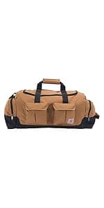 Carhartt 40L Utility Duffel, Heavy-Duty Gear Bag for Jobsite, Gym, & Travel, Duffel Bag (Carhartt Brown), 40L