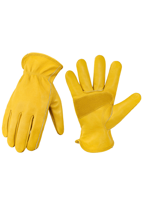 DULFINE Winter Leather Work Gloves for Men and Women,3M Thinsulate Lining for Cold Weather Work, Thermal Insulated Gloves
