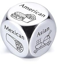 Him Her Couple Gifts for Boyfriend Girlfriend Food Decider 11th Anniversary Steel Date Night Gifts for Husband Wife for Wedding Christmas Valentines Birthday for Women Men