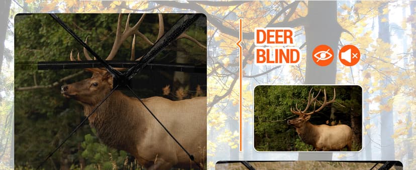 FUNHORUN Hunting Blind 270/360 Degree See Through Ground Blind,2/3 Person Soft Material Pop-Up Camouflage Tent,Easy-Fold Portable Concealed Shelter with Carrying Bag