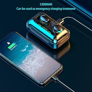 BSWLMDD Wireless Earbuds, Bluetooth 5.3 Headphones, Touch Control Noise Cancellation, HiFi Stereo with LED Display Charging Case, Suitable for Fitness/Running/Work