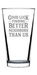 Good Luck Finding Better Friends Than Us - Stemless Wine Glass - Funny Farewell Gift For Best Friend Moving Away - Large 17 Oz Glasses
