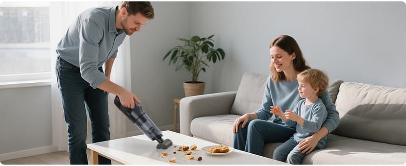 XenonLab Handheld Vacuum Cordless 1.1 Pounds Car Vac 10000PA Hand Held Vacuums 4-in-1 Hand Vac Cordless Rechargeable HEPA Filter Large Capacity Dust Cup for Car Office Home Pets Hair (Gray)