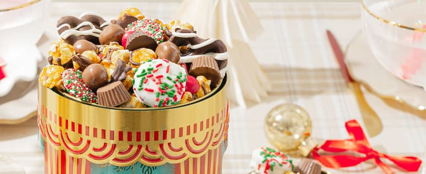 Christmas Gift Basket- Gourmet Food Gifts - Plays Music - Holiday Chocolate and Candy, Sweets and Snacks- Nutcracker Suite- Bonnie and Pop