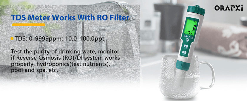 Pool Salt Tester ORAPXI pH and Salt Meter for Saltwater Pool pH and Salinity Digital Tester 5 in 1 Salt Meter for Swimming Pools Hot Tubs and Swim Spas