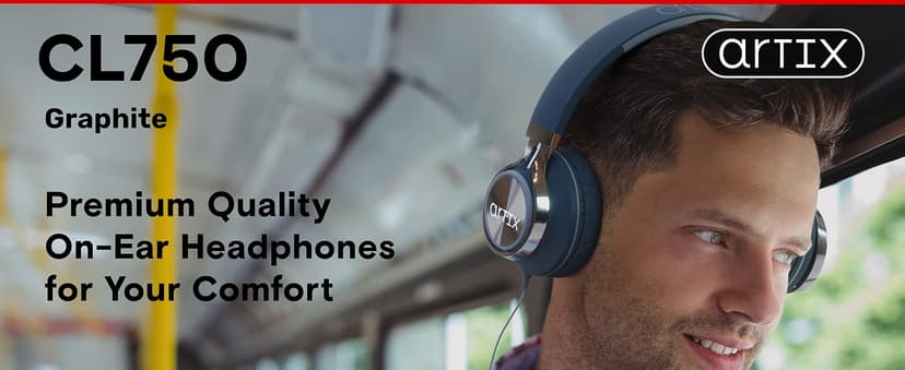 ARTIX CL750 USB C Wired Headphones with Mic & Volume Control Noise Isolating for iPhone 15-17, Samsung Computer Earphones Wired, On-Ear with Wire, Plug in and Play
