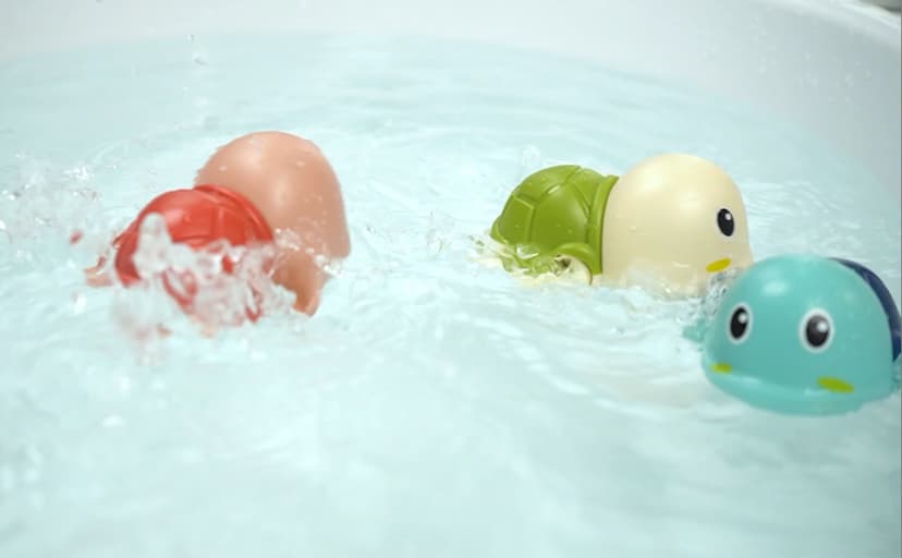 SEPHIX Bath Toys for Toddlers 1-3, Cute Swimming Turtle Bath Toys for 1 2 Year Old Boy Girl Gifts, Water Pool Toys for Baby Toddler Toys Age 1-4, Wind-up Infant Bathtub Toys, 3 Pack