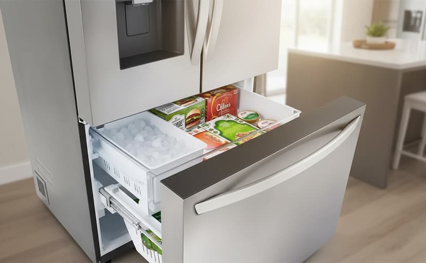 LG 36 Inch Counter-Depth MAX™ Smart French Door Refrigerator with 26 cu.ft. Capacity, WiFi Enabled, ThinQ Technology, Dual Ice Maker, Slim SpacePlus® Ice System