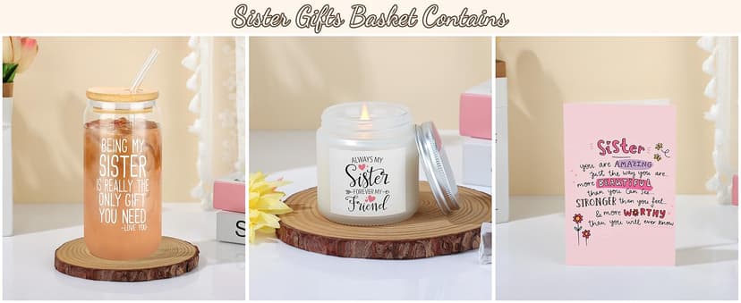Gifts for Women Basket Set of 6, Christmas Mothers Day Birthday Gifts for Mom Grandma Sister Daughter