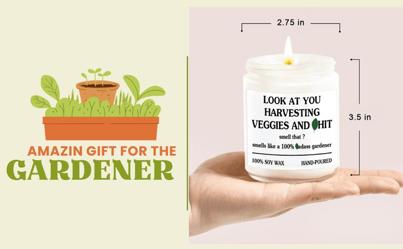 Gardening Gifts for Women - Unique Plant Lover Present, Fathers Day, Funny Garden Gift, Relax Candle, Best Gift for Gardeners, Valentine Gifts Cool Plant Mom, Funny Garden, Growing Candle B0DQVK5PGG