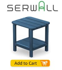 SERWALL Patio Chaise Lounge Chair Set of 2, 78'' Long 5-Positions Adjustable HDPE Outdoor Lounger for Pool, Poly Lounge Chair with Rolling Wheels & Cup Holder for Poolside, Deck, Blue