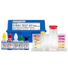 Poolmaster 22260 5-Way Swimming Pool or Spa Water Chemistry Test Kit with Case, Essential Collection