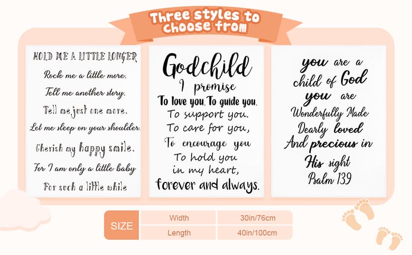 Rtteri Christian Gift for Baby Plush Baby Blanket with Dotted Backing First Communion Gift Baptism Blanket Scripture Swaddle Bible Verse for Newborn Boy Girl Christening Godchild Gift(Pink and White)