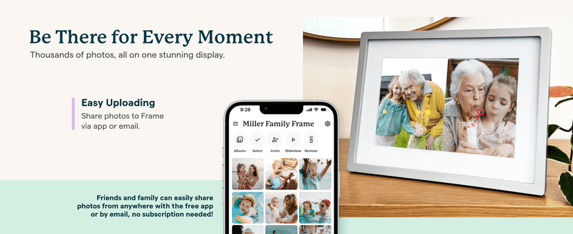 Skylight Frame – WiFi Digital Picture Frame Customer Support, Touch Screen Digital Photo Frame with Easy Setup, Photo Gifts for Parents and Grandparents - 10 Inch Black