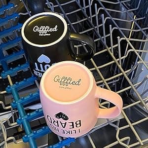 Triple Gifffted Funny Couples Gifts For Christmas, Wedding Anniversary, Engagement, Valentines Day Girlfriend Boyfriend Couple Gift, His & Hers, Bride & Groom, Him & Her, Ceramic, 380ML