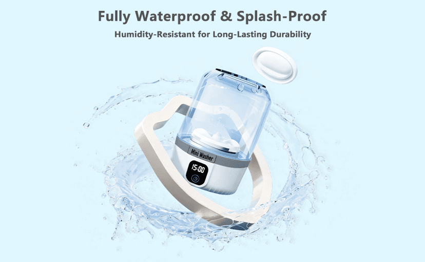 Underwear Washing Machine,Upgrade Mini Washer Deeply Cleans Small Laundry Items, Socks, Underwear, Baby Clothes,Portable Washing Machine is Suitable for, Apartments, Hotels, Travel, And Camping White