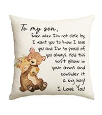 AVOIN colorlife to My Sister Throw Pillow Cover, 18 x 18 Inch Christmas Sister's Gift Lady Girls Birthday Cushion Case from Sister Brother