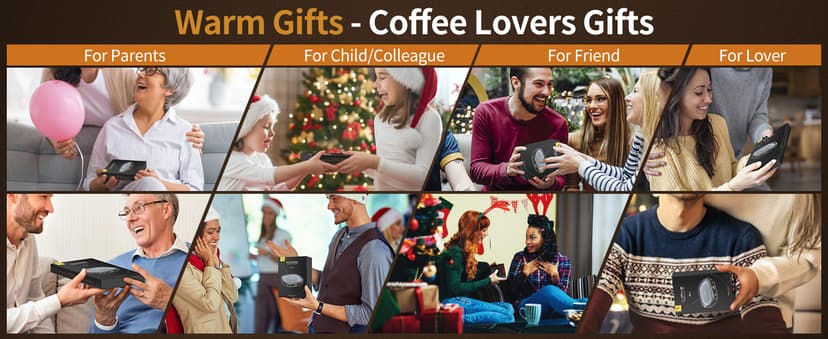 Coffee Mug Warmer, Cup Warmer for Desk with Auto Shut Off, 3 Temp Settings, Mug Warmer for Coffee, Beverage, Milk, Tea, Hot Chocolate, Coffee Warmer Plate in Your Home & Office, Gift (Dark Black)