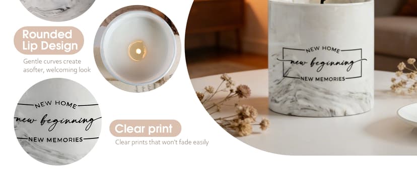 Freejac House Warming Gifts New Home Housewarming Gift for Women Men Friend New Home Gift Ideas New Homeowner Gifts House Warming Decoration Party Decor Porcelain Ceramics Scented Candle B0B66HD4PW