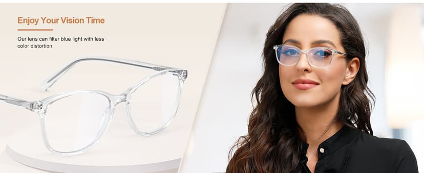 Madison Avenue Blue Light Blocking Glasses Anti Eyestrain UV Glare Blue Light Glasses for Women TV Phone Computer Gaming Eyeglasses Liberty (Crystal Brown)