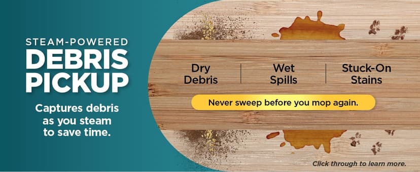 Shark Steam Pickup Lightweight 3-in-1 Steam Mop Cleaner Picks Up Debris, Deep Scrubs & Steam Sanitizes - All At Once for Home with Sealed Hard Floors like Hardwood, Tile & Laminate, SD201