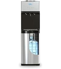 Brio 520 ICE Water Dispenser for 5 Gallon Bottle | Bullet Ice Maker Bottom Load Cooler | UV Self Cleaning, LED Touch Display with Digital Clock, Night Light, Child Safety Lock | 2X Fast Dispense