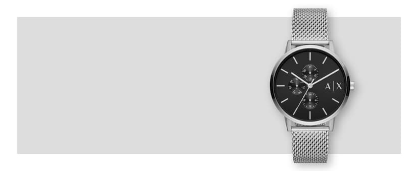 A|X Armani Exchange Men's Watch with Three-Hand Analog Display and Stainless Steel or Leather Band, Watch for Men