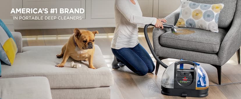 Bissell Little Green Pet Deluxe Portable Carpet Cleaner and Car/Auto Detailer, 3353, Gray/Blue