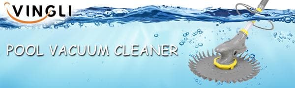 (2024 Upgrade) VINGLI Pool Vacuum Cleaner Automatic Sweeper Swimming Pool Creepy Vacuum (Grey)