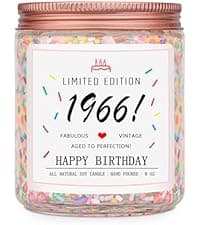 40th Birthday Decorations, 40 Year Old Birthday Gifts for Friend, Sister, Wife, Creamy Vanilla with Sprinkles Homsolver 40th Birthday Gifts for Women Ideas, 1986 Limited Edition Candle B0G1YLJYH8