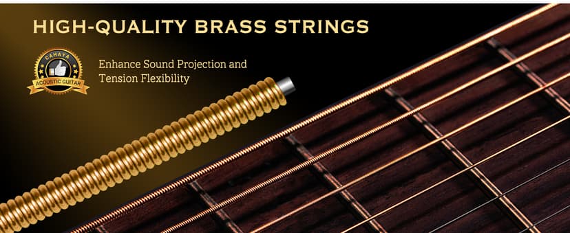 CAHAYA Acoustic Guitar For Beginner 41-inch - Full Size Wood Guitar Kit for Kids and Adults with Guitar bag Brass strings Capo String Pick and Clean Cloth for Gift CY0353