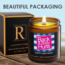 Funny Happy Birthday Candle, Unique Happy Birthday Gifts for Women and Men, Fun Gift Ideas for 30th, 40th, 50th and 60th Birthdays, Back and Body Hurts Candle, Long-Lasting Scent, Gift-Ready