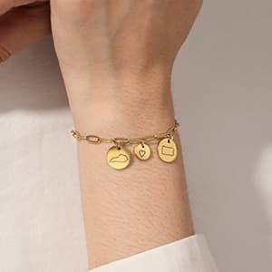 Long Distance Friendship Bracelet with State Engraved Charm, Custom Handmade Mom Jewelry for Best Friend, Birthday Gifts for Her – P-CBR-LDS
