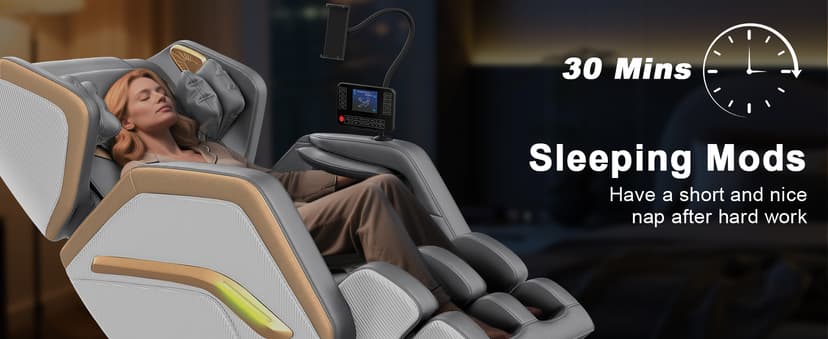 Massage Chair Full Body, Zero Gravity Massage Chair 2026 for Back Fatigue with 10 Fixed Rollers, Heating, Airbags, Phone Controller, Bluetooth Speaker, Nightlights for Living Room, Bedroom